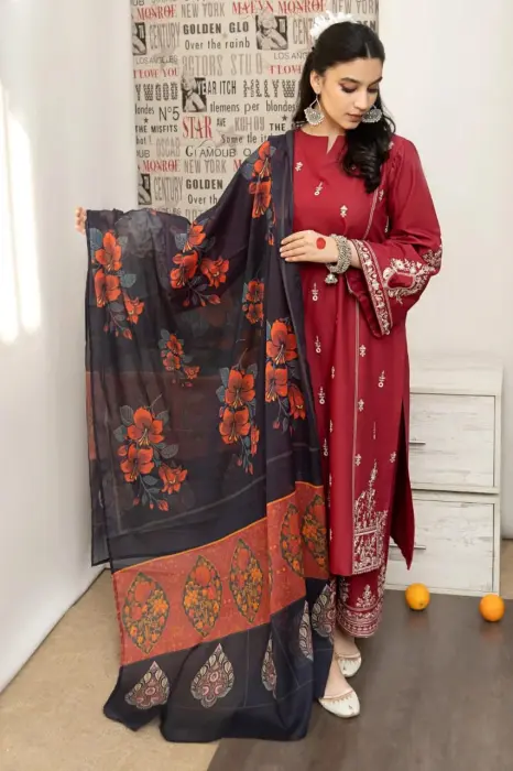 Lawn embroidery 3pc dress beautiful Eid collection 🥰