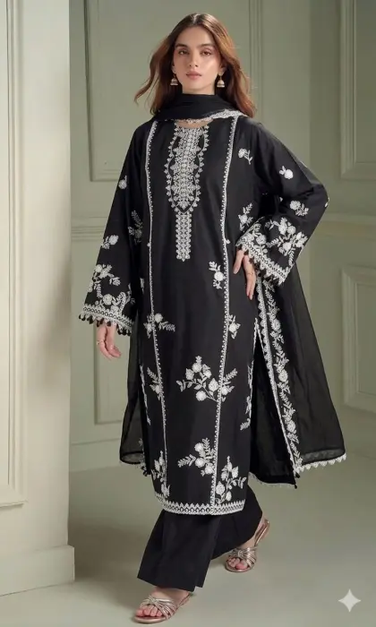 Lawn embroidery 3pc dress beautiful Eid collection 🥰