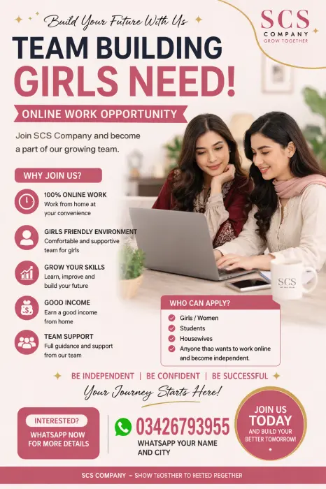 Online work for girls and housewife
