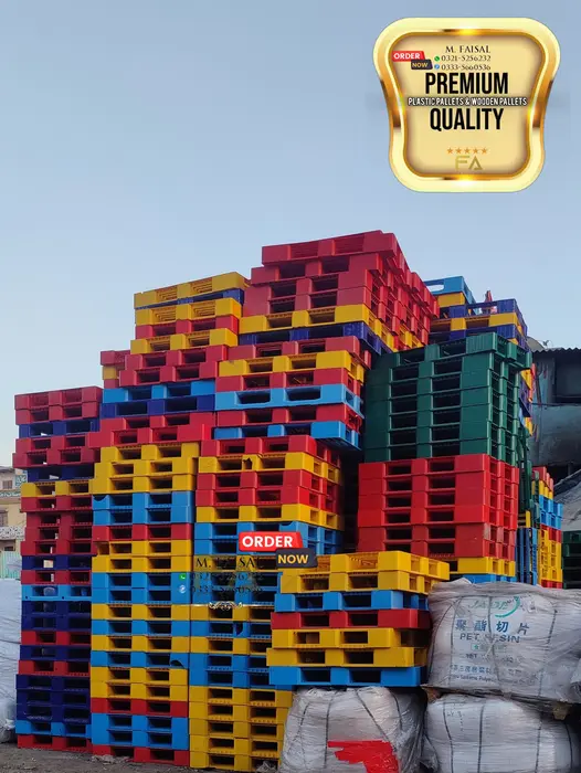 Plastic Pallets Hub Heavy Duty Big Qty Stock availability All Pakistan