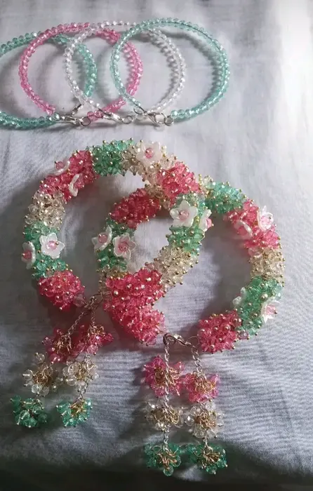 Beads gajra bracelet set