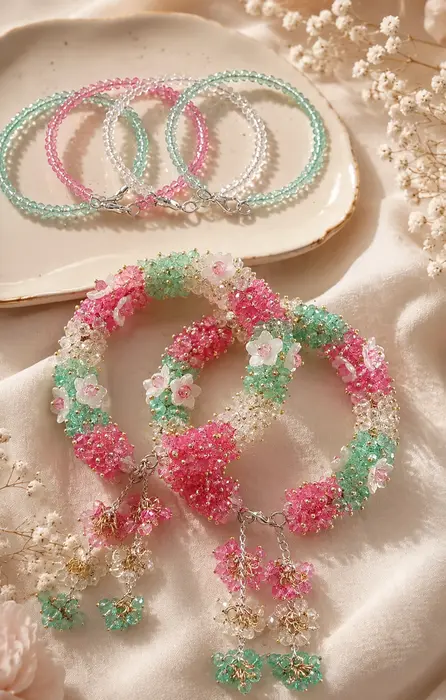 Beads gajra bracelet set
