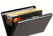 Metal wallet. Metal card holder. aluminium mobile stand